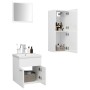 Juego de muebles de baño madera de ingeniería blanco brillo de , Muebles de baño - Ref: Foro24-3070997, Precio: 93,33 €