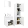 Badezimmerschrank-Set aus glänzend weißem Holzwerkstoff von , Badezimmermöbel - Ref: Foro24-3071132, Preis: 190,56 €, Rabatt: %