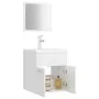 Badezimmerschrank-Set aus glänzend weißem Holzwerkstoff von , Badezimmermöbel - Ref: Foro24-3071312, Preis: 158,85 €, Rabatt: %