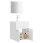 Badezimmerschrank-Set aus glänzend weißem Holzwerkstoff von , Badezimmermöbel - Ref: Foro24-3071312, Preis: 167,94 €, Rabatt: %