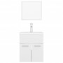 Badezimmerschrank-Set aus glänzend weißem Holzwerkstoff von , Badezimmermöbel - Ref: Foro24-3071312, Preis: 167,94 €, Rabatt: %