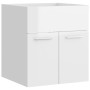 Badezimmerschrank-Set aus glänzend weißem Holzwerkstoff von , Badezimmermöbel - Ref: Foro24-3071312, Preis: 167,94 €, Rabatt: %