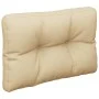 Cojín para sofá de palets de tela beige 60x40x12 cm by , Cushions for chairs and sofas - Ref: Foro24-360560, Price: 24,79 €, ...