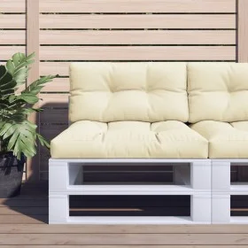 Cojines para sofá de palets 2 unidades tela crema by , Cushions for chairs and sofas - Ref: Foro24-360691, Price: 78,55 €, Di...