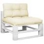 Cojines para sofá de palets 2 unidades tela crema by , Cushions for chairs and sofas - Ref: Foro24-360691, Price: 78,55 €, Di...
