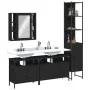 4-teiliges Badezimmermöbelset aus schwarzer Spanplatte von , Badezimmermöbel - Ref: Foro24-3214745, Preis: 264,01 €, Rabatt: %