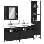 4-teiliges Badezimmermöbelset aus schwarzer Spanplatte von , Badezimmermöbel - Ref: Foro24-3214745, Preis: 268,56 €, Rabatt: %