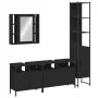 4-teiliges Badezimmermöbelset aus schwarzer Spanplatte von , Badezimmermöbel - Ref: Foro24-3214745, Preis: 264,01 €, Rabatt: %