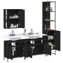 4-piece engineered wood bathroom furniture set in black by , Bathroom furniture - Ref: Foro24-3214745, Price: 263,50 €, Disco...