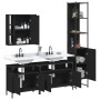 4-teiliges Badezimmermöbelset aus schwarzer Spanplatte von , Badezimmermöbel - Ref: Foro24-3214745, Preis: 268,56 €, Rabatt: %