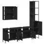 4-piece engineered wood bathroom furniture set in black by , Bathroom furniture - Ref: Foro24-3214745, Price: 263,50 €, Disco...