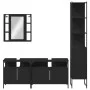 4-piece engineered wood bathroom furniture set in black by , Bathroom furniture - Ref: Foro24-3214745, Price: 263,50 €, Disco...