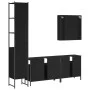 4-piece engineered wood bathroom furniture set in black by , Bathroom furniture - Ref: Foro24-3214745, Price: 263,50 €, Disco...