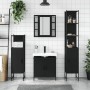 4-teiliges Badezimmermöbelset aus schwarzer Spanplatte von , Badezimmermöbel - Ref: Foro24-3214770, Preis: 254,34 €, Rabatt: %