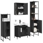 4-teiliges Badezimmermöbelset aus schwarzer Spanplatte von , Badezimmermöbel - Ref: Foro24-3214770, Preis: 254,34 €, Rabatt: %