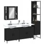 Juego de muebles de baño 4 piezas madera de ingeniería negro de , Muebles de baño - Ref: Foro24-3214750, Precio: 254,62 €, De...