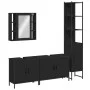 Juego de muebles de baño 4 piezas madera de ingeniería negro de , Muebles de baño - Ref: Foro24-3214750, Precio: 254,62 €, De...