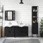 4-teiliges Badezimmermöbelset aus schwarzer Spanplatte von , Badezimmermöbel - Ref: Foro24-3214750, Preis: 258,94 €, Rabatt: %
