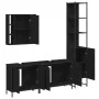 Juego de muebles de baño 4 piezas madera de ingeniería negro de , Muebles de baño - Ref: Foro24-3214750, Precio: 254,62 €, De...