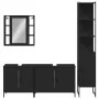 Juego de muebles de baño 4 piezas madera de ingeniería negro de , Muebles de baño - Ref: Foro24-3214750, Precio: 254,62 €, De...