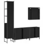 Juego de muebles de baño 4 piezas madera de ingeniería negro de , Muebles de baño - Ref: Foro24-3214750, Precio: 254,62 €, De...