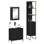 3-teiliges Badezimmermöbelset aus schwarzer Sperrholzholzplatte. von , Badezimmermöbel - Ref: Foro24-3214800, Preis: 183,34 €...