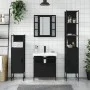 4-teiliges Badezimmermöbelset aus schwarzer Spanplatte von , Badezimmermöbel - Ref: Foro24-3214765, Preis: 248,73 €, Rabatt: %
