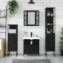 4-teiliges Badezimmermöbelset aus schwarzer Spanplatte von , Badezimmermöbel - Ref: Foro24-3214765, Preis: 253,64 €, Rabatt: %