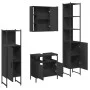 Juego de muebles de baño 4 piezas madera de ingeniería negro de , Muebles de baño - Ref: Foro24-3214765, Precio: 249,15 €, De...