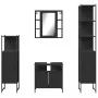 Juego de muebles de baño 4 piezas madera de ingeniería negro de , Muebles de baño - Ref: Foro24-3214765, Precio: 249,15 €, De...