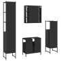 Juego de muebles de baño 4 piezas madera de ingeniería negro de , Muebles de baño - Ref: Foro24-3214765, Precio: 249,15 €, De...