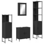 4-piece black plywood bathroom furniture set by , Bathroom furniture - Ref: Foro24-3214830, Price: 233,58 €, Discount: %