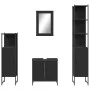 4-piece black plywood bathroom furniture set by , Bathroom furniture - Ref: Foro24-3214830, Price: 233,58 €, Discount: %