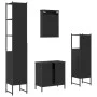4-piece black plywood bathroom furniture set by , Bathroom furniture - Ref: Foro24-3214830, Price: 233,58 €, Discount: %