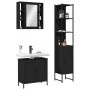 Dreiteiliges Badezimmermöbel-Set aus schwarzer Sperrholzholzplatte. von , Badezimmermöbel - Ref: Foro24-3214740, Preis: 200,5...
