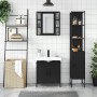 Dreiteiliges Badezimmermöbel-Set aus schwarzer Sperrholzholzplatte. von , Badezimmermöbel - Ref: Foro24-3214740, Preis: 204,2...