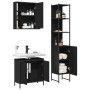 Dreiteiliges Badezimmermöbel-Set aus schwarzer Sperrholzholzplatte. von , Badezimmermöbel - Ref: Foro24-3214740, Preis: 204,2...