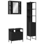 Set de muebles de baño 3 piezas madera contrachapada negro de , Muebles de baño - Ref: Foro24-3214735, Precio: 200,22 €, Desc...