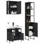Set de muebles de baño 3 piezas madera contrachapada negro de , Muebles de baño - Ref: Foro24-3214735, Precio: 200,22 €, Desc...