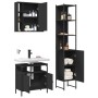 Set de muebles de baño 3 piezas madera contrachapada negro de , Muebles de baño - Ref: Foro24-3214735, Precio: 203,33 €, Desc...