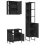 Set de muebles de baño 3 piezas madera contrachapada negro de , Muebles de baño - Ref: Foro24-3214735, Precio: 200,22 €, Desc...