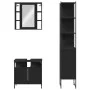 Set de muebles de baño 3 piezas madera contrachapada negro de , Muebles de baño - Ref: Foro24-3214735, Precio: 200,22 €, Desc...