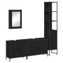 4-piece black plywood bathroom furniture set by , Bathroom furniture - Ref: Foro24-3214810, Price: 233,89 €, Discount: %