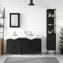 4-piece black plywood bathroom furniture set by , Bathroom furniture - Ref: Foro24-3214810, Price: 233,89 €, Discount: %