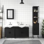 4-teiliges Badezimmermöbelset aus schwarzer Sperrholzholzplatte. von , Badezimmermöbel - Ref: Foro24-3214810, Preis: 238,29 €...