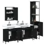 4-piece black plywood bathroom furniture set by , Bathroom furniture - Ref: Foro24-3214810, Price: 233,89 €, Discount: %