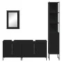 4-piece black plywood bathroom furniture set by , Bathroom furniture - Ref: Foro24-3214810, Price: 233,89 €, Discount: %