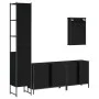 4-piece black plywood bathroom furniture set by , Bathroom furniture - Ref: Foro24-3214810, Price: 233,89 €, Discount: %