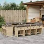 Garden dining set with 13-piece synthetic rattan beige cushions. by , Garden sets - Ref: Foro24-3211224, Price: 826,61 €, Dis...