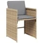 Garden dining set with 13-piece synthetic rattan beige cushions. by , Garden sets - Ref: Foro24-3211224, Price: 826,61 €, Dis...